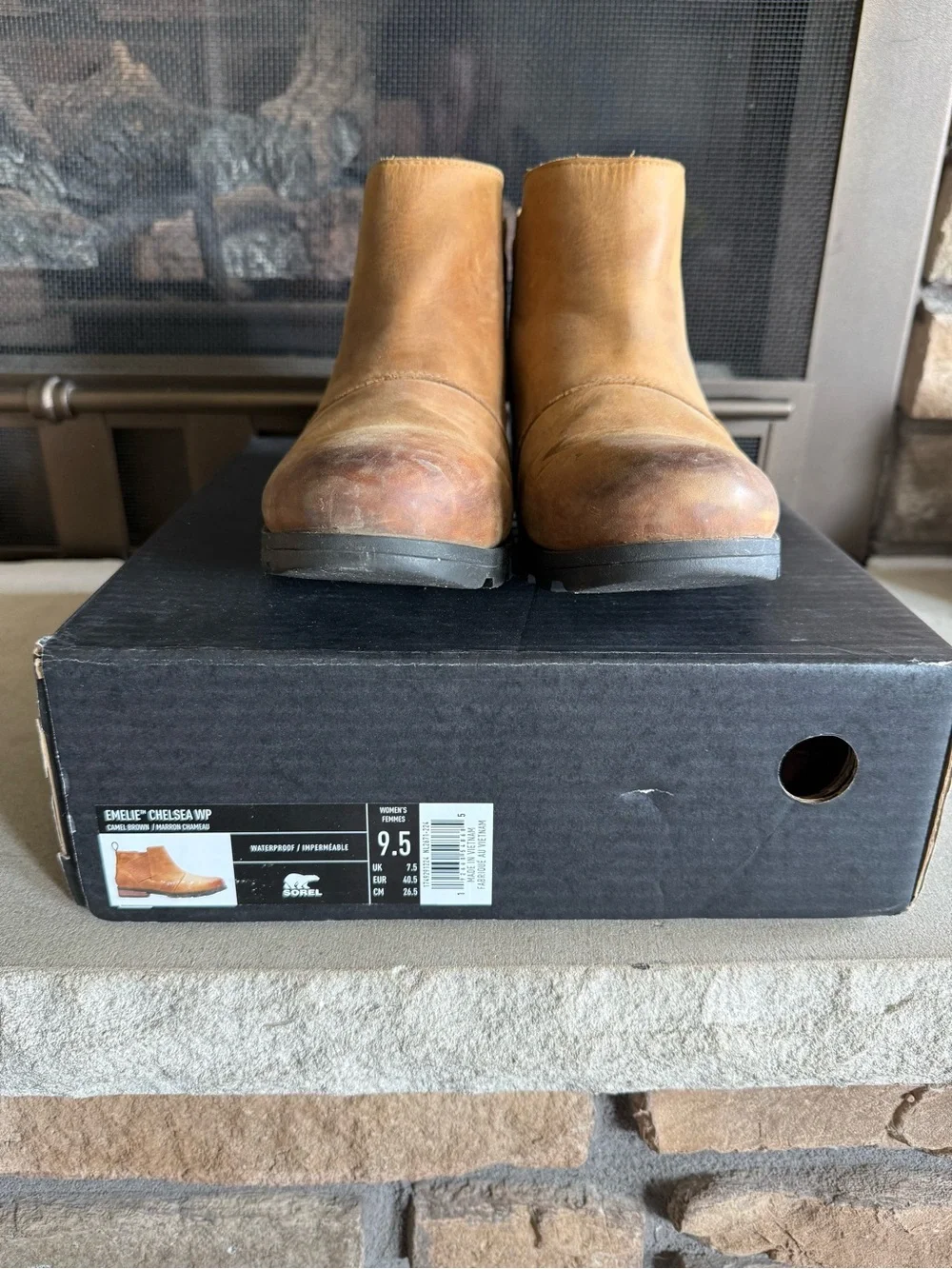 Sorel Women's Tan Leather Chelsea Ankle Booties